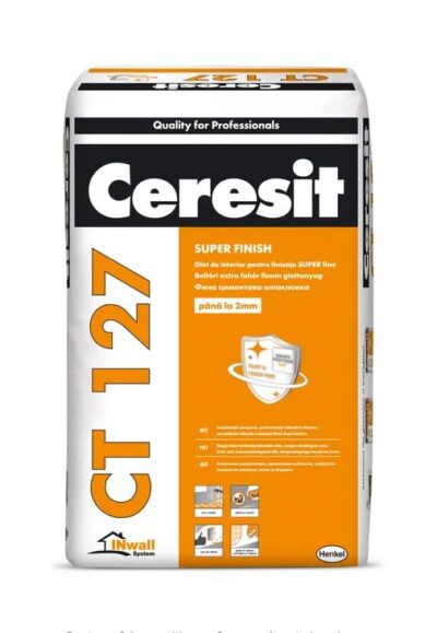 Glet pentru finisaje fine, pe baza de ciment, Ceresit CT 127